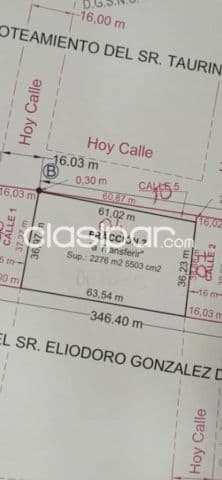 Vendemos terreno de 2.200 m² – zona conmebol