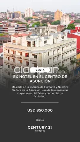 En venta propiedad ex hotel en pleno centro de Asunción, foto 2