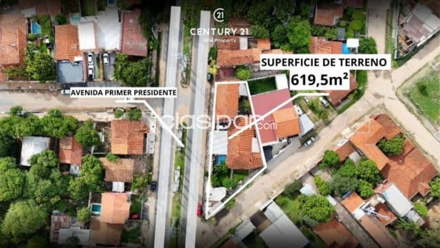 En venta importante esquina sobre primer presidente, barrio mbocayaty