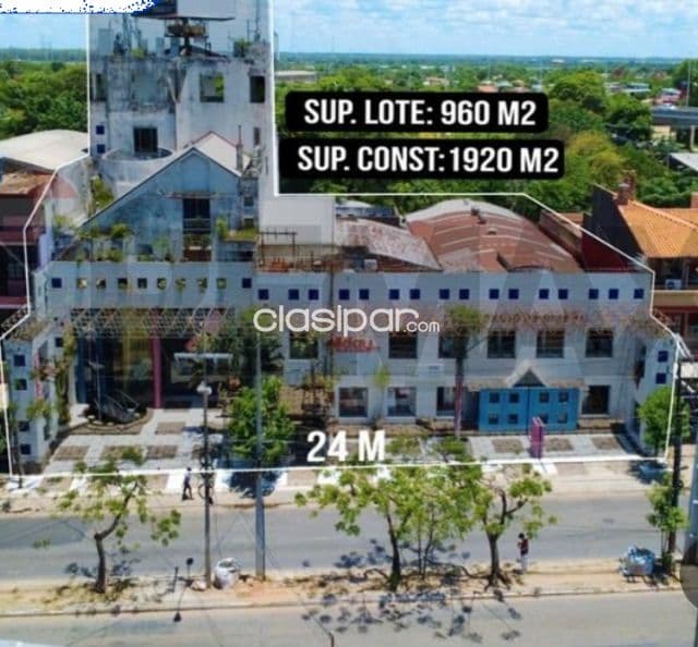 Terreno 960 m2 c/construcción s/avda.artigas c/24 mtrs de frente- stma.Trinidad