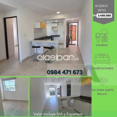 dpto 2 dorm cochera