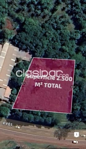 Importante propiedad de 2.500 m² sobre ruta 1 km 9 Encarnación