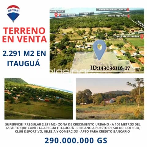 Venta- terrenos 2291m2- valle kare, itaugua — foto 2