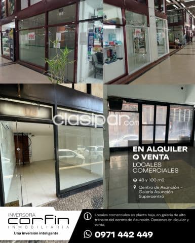 En alquiler / en venta – locales comerciales en galería Asunción supercentro — foto principal