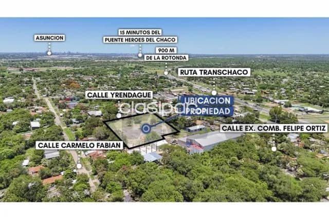 Terreno 7.312 m2 en remansito villa hayes c/salida 2 calles a 100 mtrs r.transchaco — foto 4