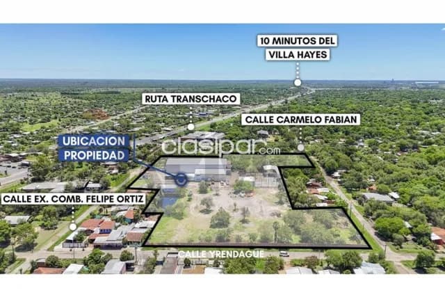 2 hectareas centro remansito villa hayes a 100 mtrs transchaco salida 3 calles z.ind, foto 2