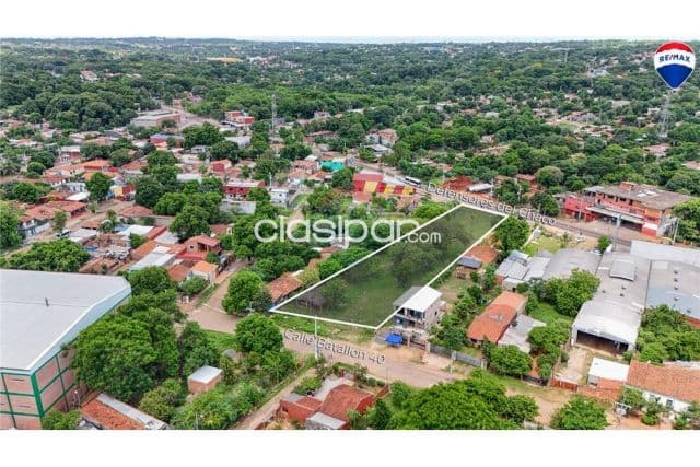Terreno 2.901 m2 c/salida calle a calle lambare s/avda.defesores del chaco bo.puerto pabla