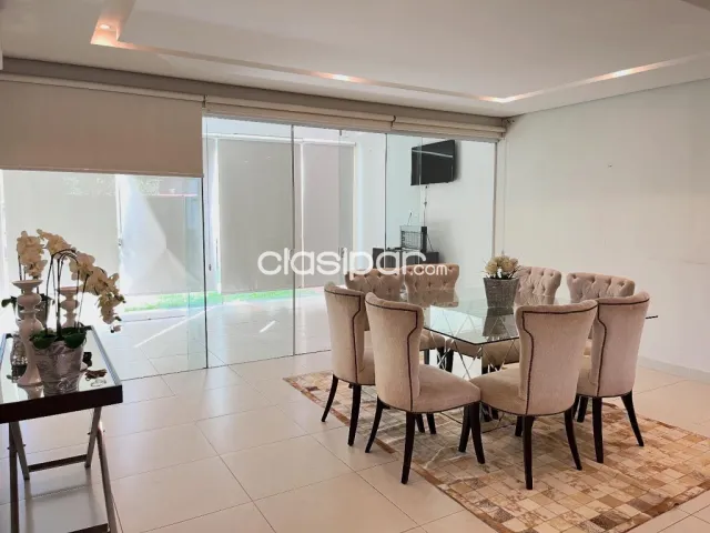 Prox. Shop. Del sol: Elegante residencia amoblada, quincho, jardín, piscina, 18.000.000 gs — foto 5