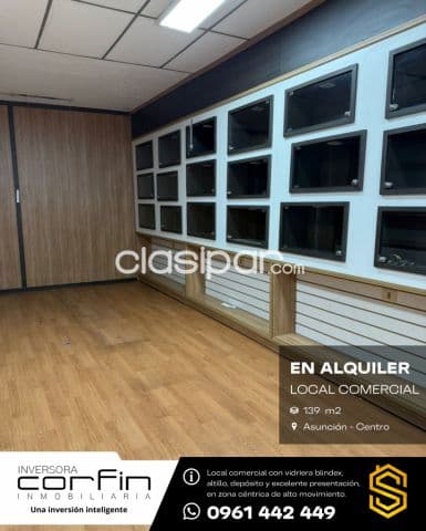 Increíble local céntrico de 139m2, 4 X 39 mts, con vidrios de blindex, 25 de mayo casi méX