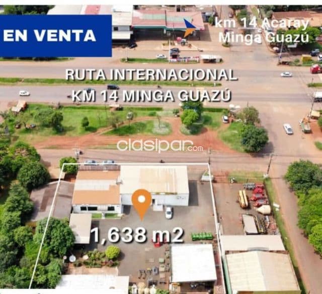 Propiedad de 1.638 m2, en minga guazu, sobre py 02