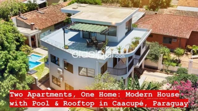 Dos departamentos, un hogar: Casa moderna con piscina y rooftop en Caacupé - adlerpy 449, foto 2