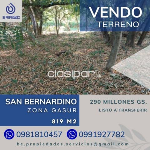 📍vendo terreno en sanber!!!..zona gasur!!!