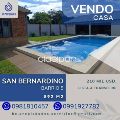 📍vendo hermosa casa a estrenar en San Bernardino - barrio 5 !!! — foto principal