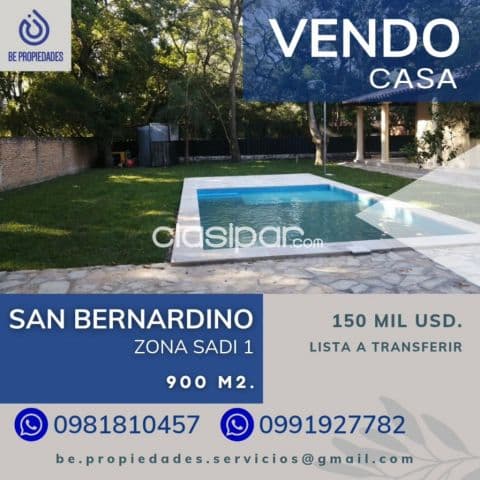 📍vendo casa en San Bernardino - zona sadi 1 !!!