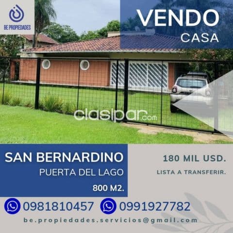 📍vendo casa en San Bernardino - puerta del lago!!!