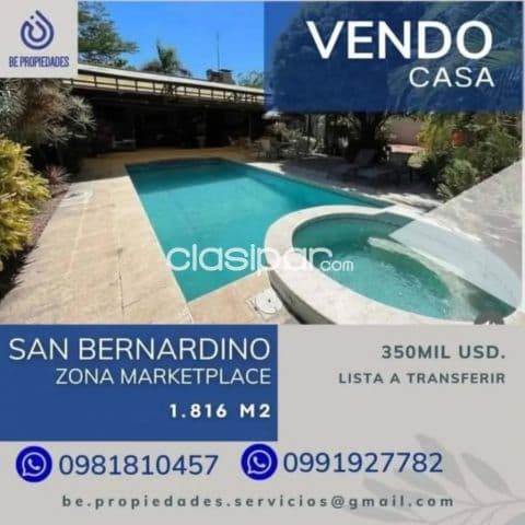 📍vendo casa en San Bernardino - zona marketplace!!