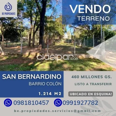 📍vendo terreno en San Bernardino ubicado en esquina - barrio colón !!! — foto 2