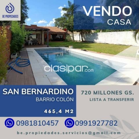 📍vendo casa en San Bernardino - barrio colón !!!