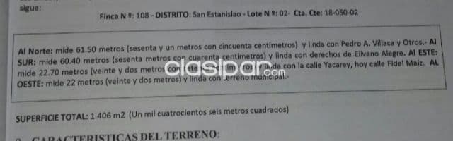 Terrreno con construccion en san estanislao zona hospital distrital cod 5888, foto 1