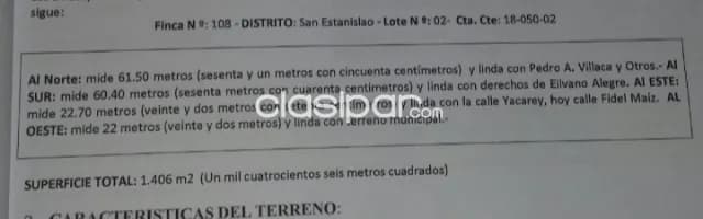 Terrreno con construccion en san estanislao zona hospital distrital cod 5888, foto 2