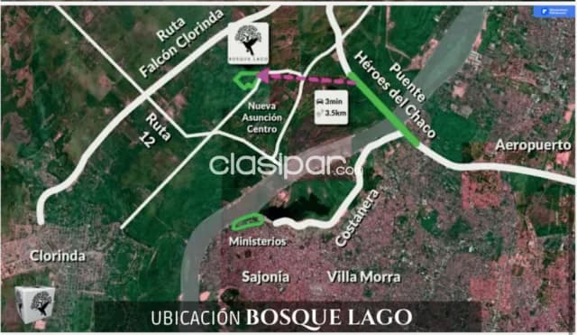 En venta Lote en Barrio cerrado de Bosque Lago en La Nueva Asunción — foto 4