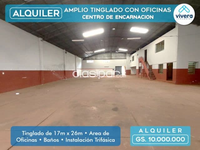 Disponible!! AMPLIO TINGLADO CON OFICINAS - Centro de Encarnación, foto 1
