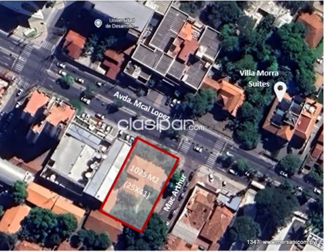 Esquina de 1.025 m2 sobre avda. Mcal. López - Villa Morra (cód. 1347) — foto 2