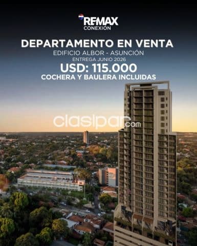 Departamento 1 dormitorio 70,19 m² | edificio albor, Asunción