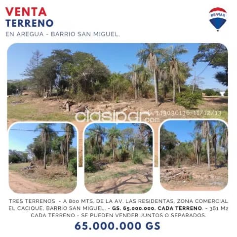 TERRENOS EN AREGUÁ‼️ 📍Ubicados a 800 mts. aprox. de la Av. Las Residentas, foto 2