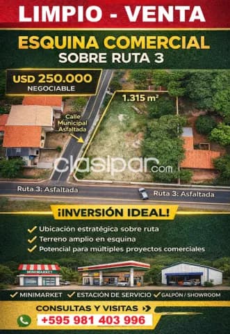 Limpio - 3 terrenos - esquina estrategicamente ubicada con la ruta 3 — foto 5