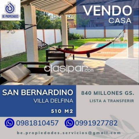 📍vendo casa en San Bernardino - villa delfina !!!
