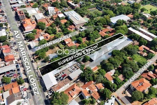 Terreno 2.692 m² sobre Av. Mariscal López