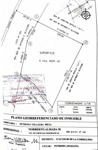 6 hectareas itacurubi de la cordillera