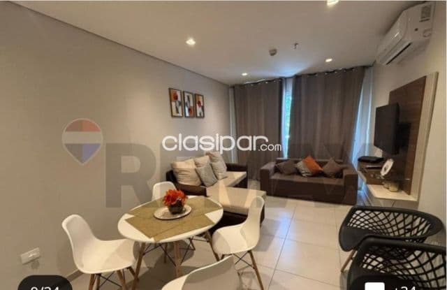 Oferta.dpto 1 hab.y cochera amoblado y equipado doble balcon Villa Morra z.cuadrita
