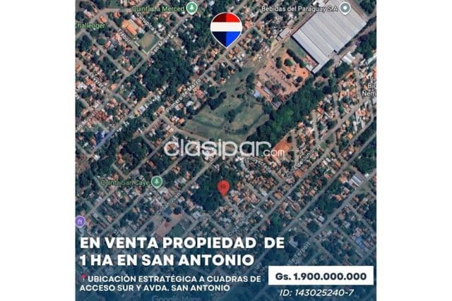 En venta terreno de 1 ha ideal para desarrollos