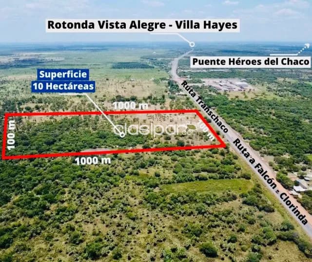 ¡en venta 10 hectáreas a pasos del puente héroes del chaco!, foto 4