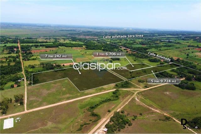 Mas de 14 hectareas en nueva italia s/ruta asfaltada ideal p/todo proyecto