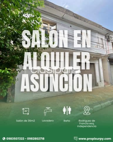 Salón en alquiler - Asunción centro — foto 1