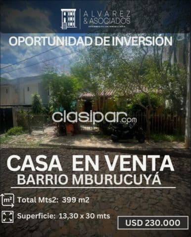 📍 Vendo propiedad en Barrio Mburucuyá – Asunción