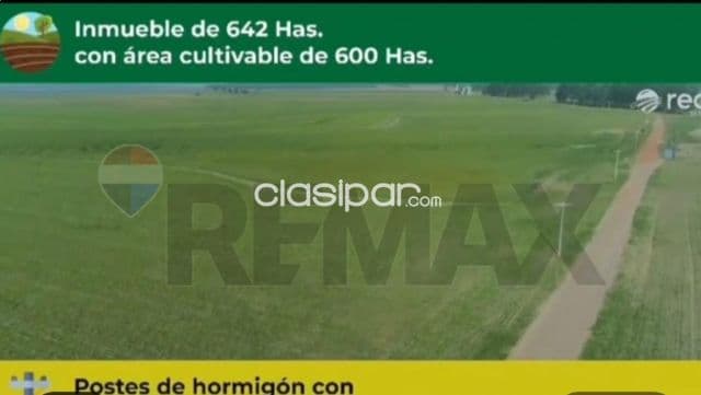 642 hectáreas caazapa distrito 3 de mayo c/silo propio listo p/trabajar equipado — foto principal