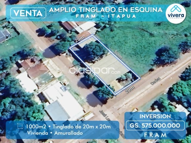 | TINGLADO DE 400m2 EN FRAM Sobre doble avenida y a 1500m de Ruta Graneros del Sur, foto 1