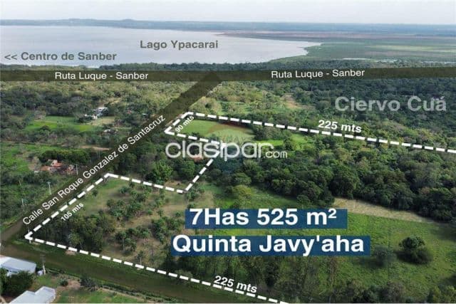 Terreno 7 hectareas en San Bernardino zona es vedra a 700mtrs dl lago ypacarai-c.kua