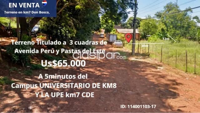 Terreno en Km 7 Don Bosco (Ñasaindy), foto 2