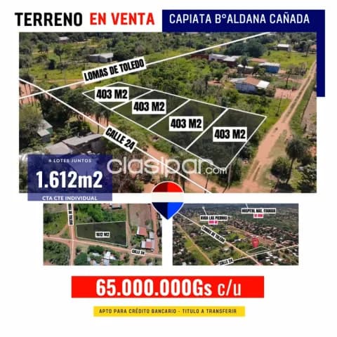 terreno 1612 m2 Capiatá, Aldana Cañada, foto 2