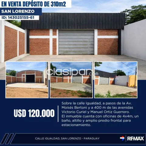 Deposito en San Lorenzo 310m2, foto 2