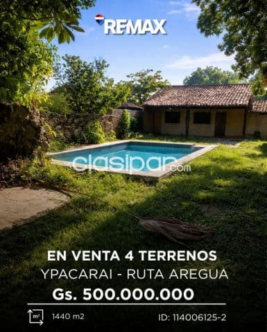 4 terrenos juntos para inversión zona ruta aregua ypacarai, foto 1