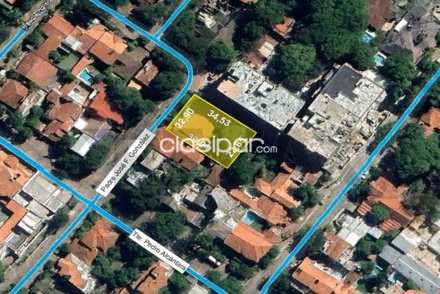 Terreno 761 m2 c/construccion-stma.Trinidad a pasos molas lopez c/22 mtrs de frente