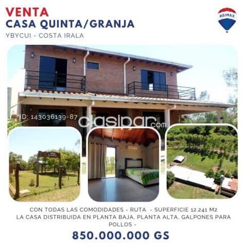 Casa quinta / granja en venta