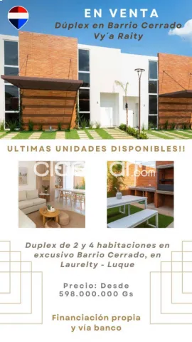 En venta ultimas unidades duplex en barrio cerrado - cuidad de Luque - barrio laurelty — foto 2
