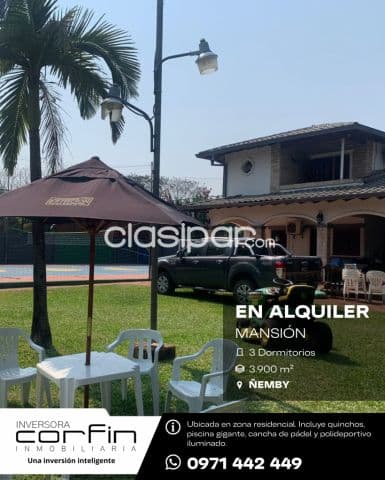 Mansión de 3 dmts., en Ñemby, ideal para vivienda, también para alquiler de eventos, foto 1